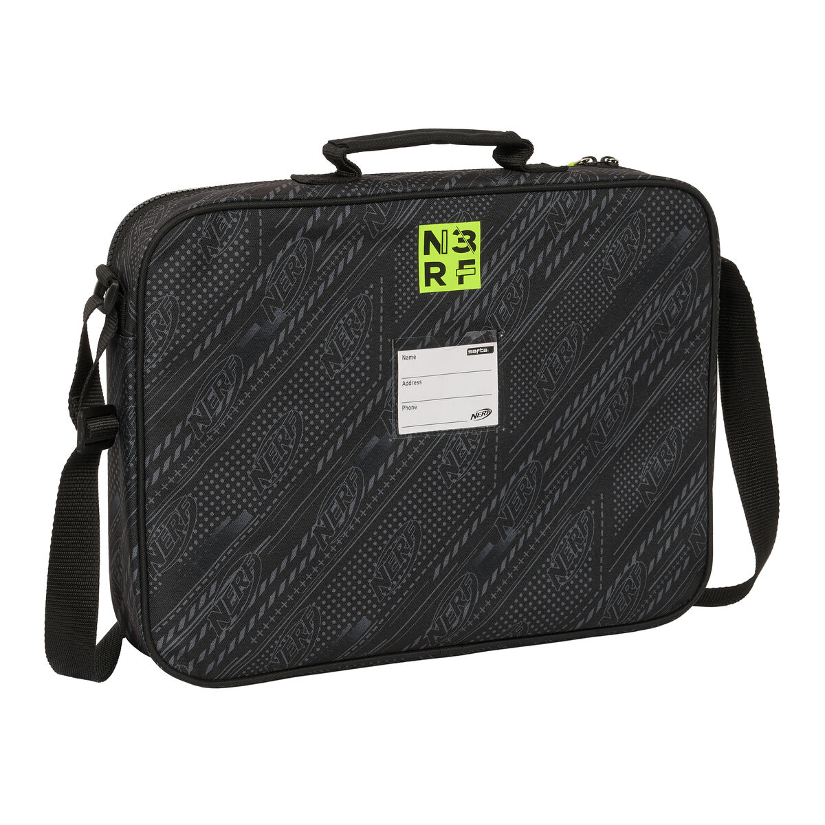 Školní taška Nerf Get ready Černý 38 x 28 x 6 cm